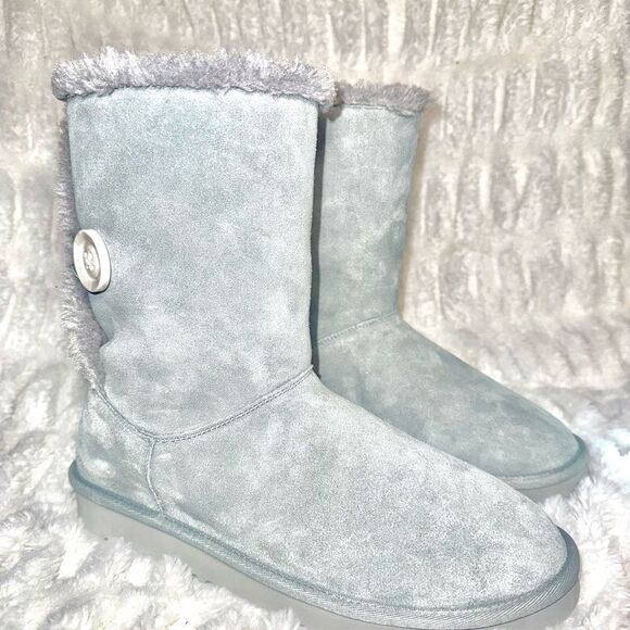 🩶Koolaburra by UGG Shearling Lined Suede Boots | Gray | Cozy Boots🩶 Size 9 - Picture 2 of 9